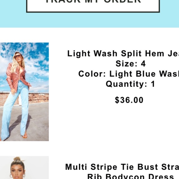 Pretty little thing split hem jeans - Picture 4 of 4